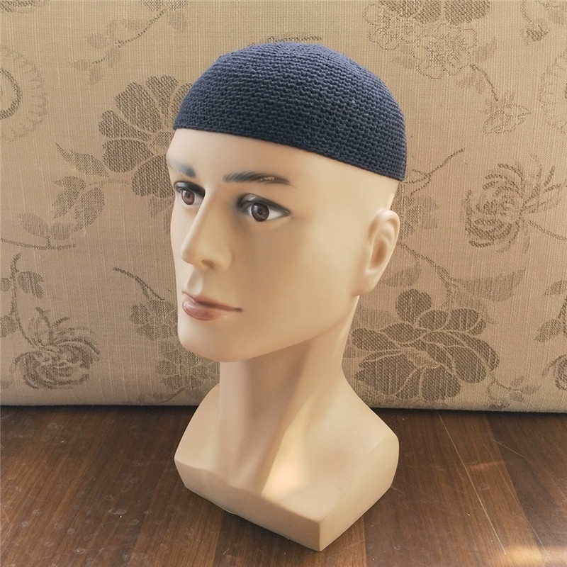 Men's dome mesh hat, men's prayer hat, men's light hat, Hui ethnic prayer hat, melon rind hat, Hui ethnic knitted men's art Specification image