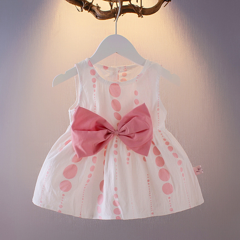 A free shipping summer dress for girls, a stylish Korean-style baby princess dress, a summer halter dress, a one-year-old baby dress Specification image