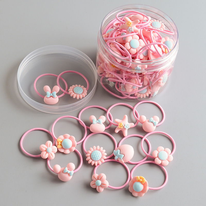 Children's hair bands, hair ties for girls, rubber bands that won't hurt hair, hair covers for girls, frosted hair ties, hair accessories, baby hair ties Specification image