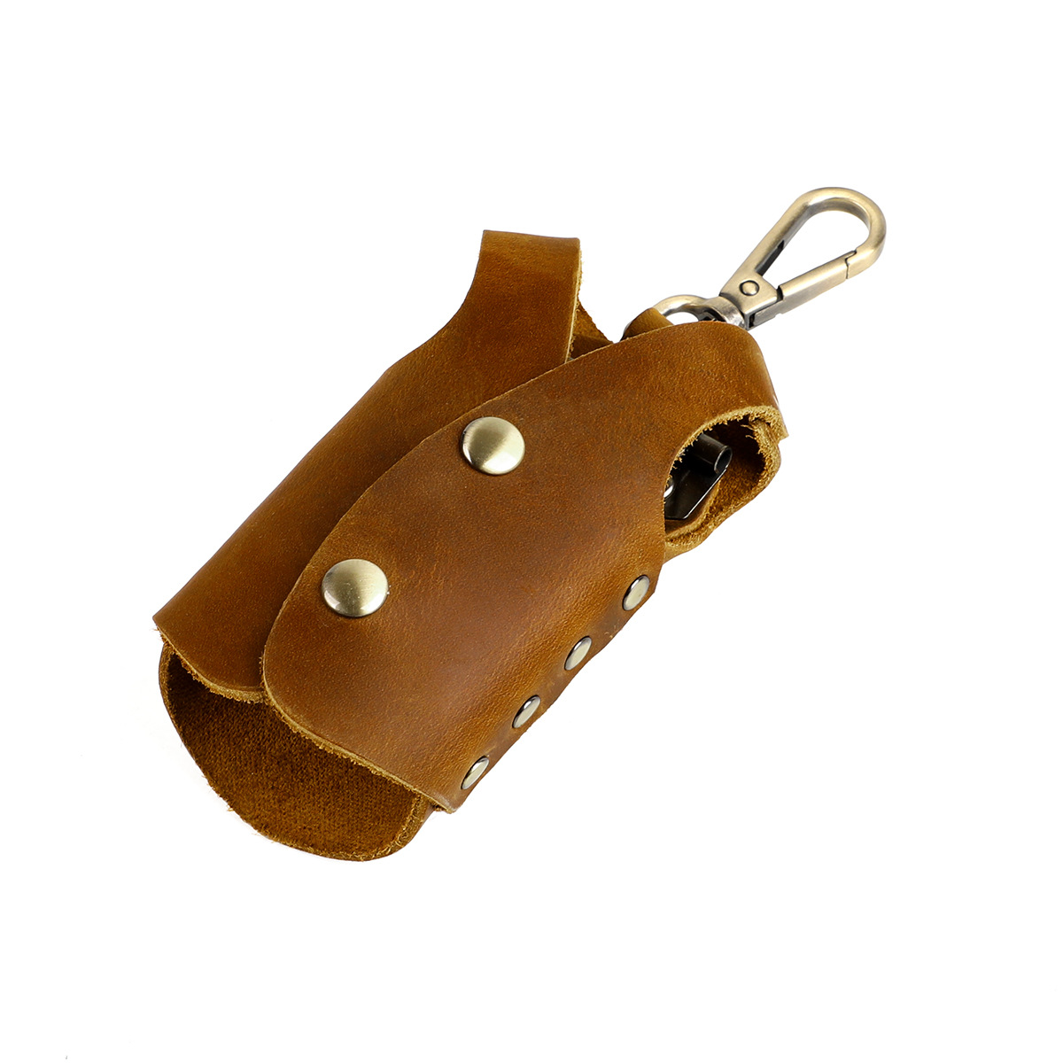 Leather Key Case Pure Handmade First Layer Cowhide Key Case Manufacturers Own Can Be Personalized Hand Specification drawing