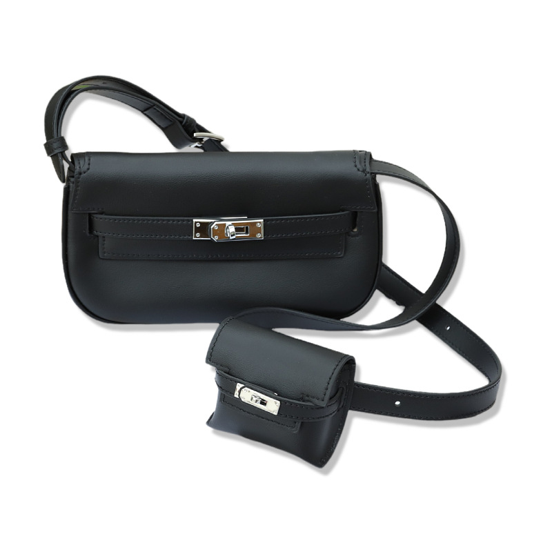 2024新款真皮moove凯莉汤圆包二合一迷你单肩斜垮多功能马鞍女包