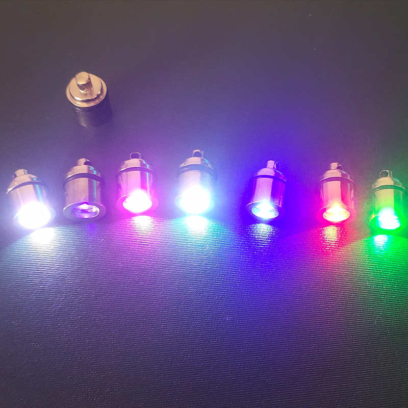 厂家批发LED金属发光钥匙扣配件 箱包书包水晶挂件迷你七彩换闪灯