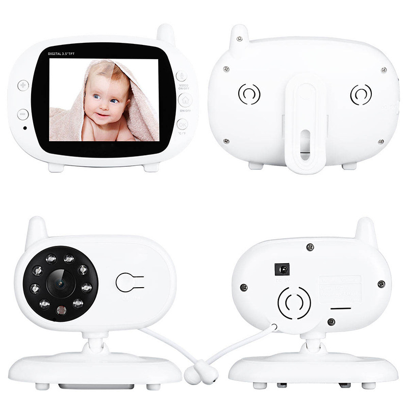 新款3.5寸婴儿监护器 宝宝看护仪 无线监控 双向对讲 夜视红外详情图3