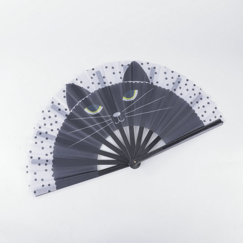现货批发功夫扇大扇子功夫扇塑料扇骨广告扇图案亚马逊热门爆款详情4
