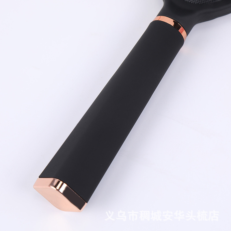 Manufacturers Directly Supply Black Massage Comb Fashion Gold Texture No Knot Hair Styling Comb In Stock Specification drawing