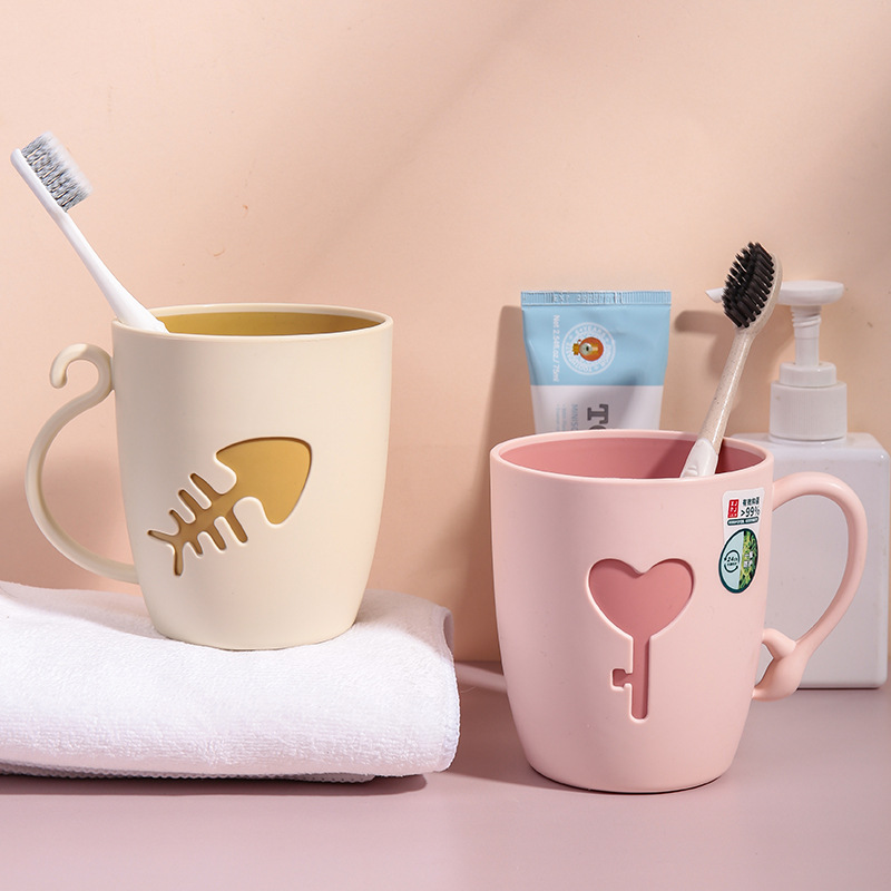 小简抗菌塑料口杯卡通漱口杯饮水杯牙刷杯牙杯