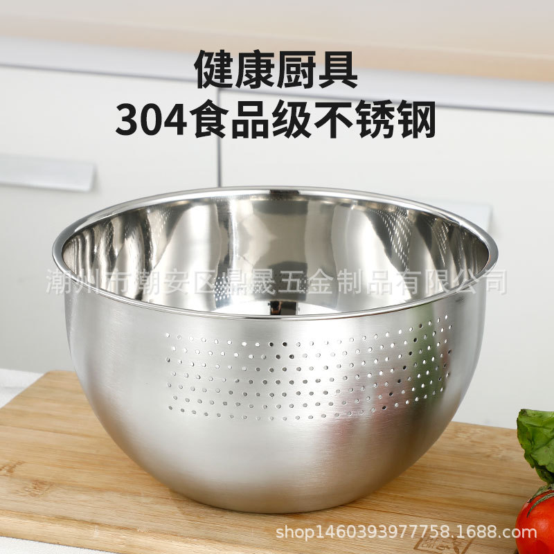 304加厚不/淘米器沥水篮细节图