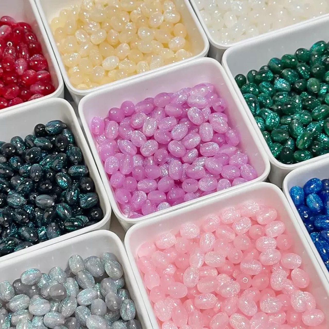 8x11mm starry sky fine sparkling jujube beads, grape beads, resin drum beads, DIY handmade necklace, bracelet, beaded jewelry materials