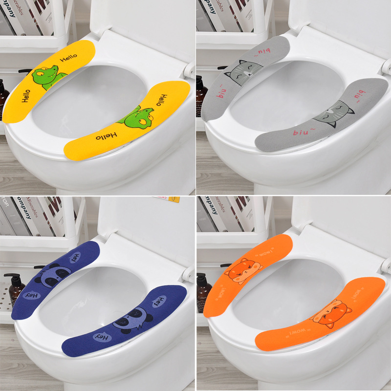 Manufacturers Direct Sales Of New Increase Cute Cartoon Plush Four Seasons Toilet Paste Can Be Cut And Washed Toilet Mat Wholesale details Picture