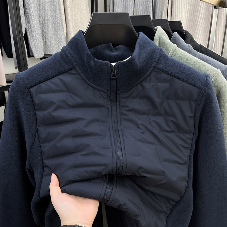 轻薄羽绒服 秋冬季男士羽绒服立领夹克白鸭绒加厚保暖抓绒衣外套详情47