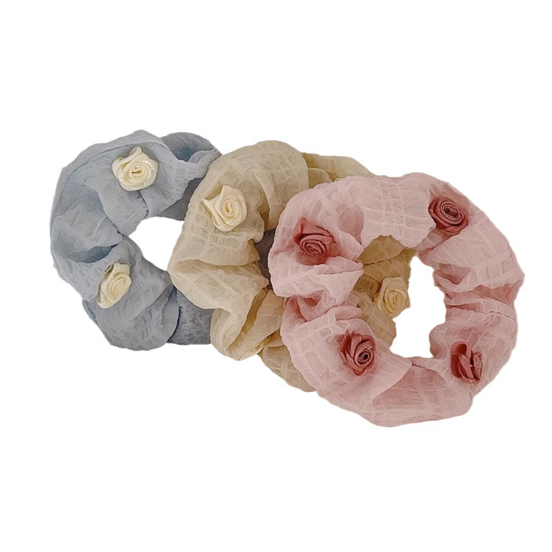 法式少女/甜美/大肠圈白底实物图