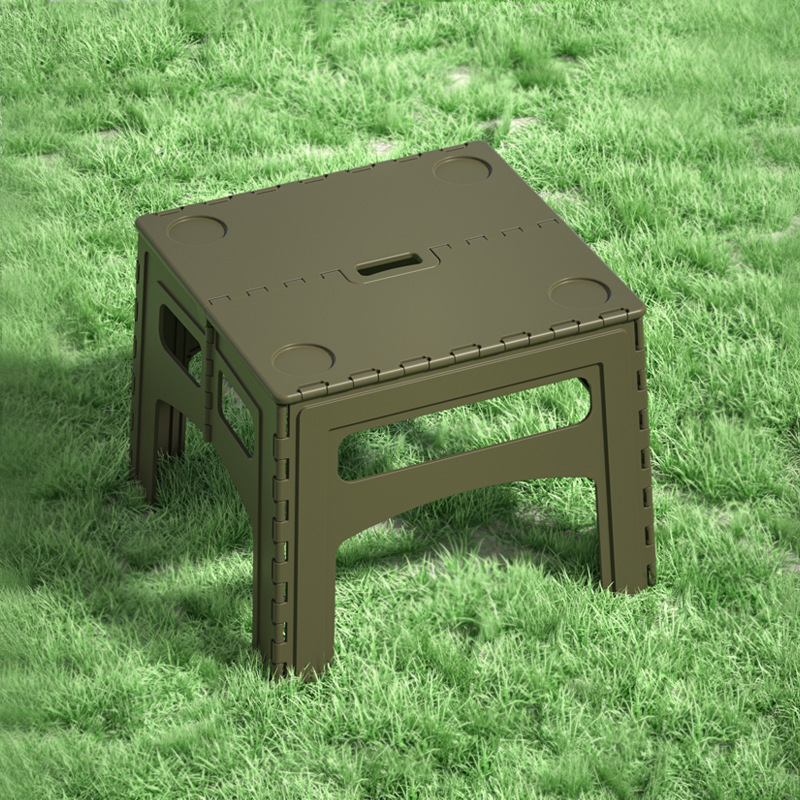 Outdoor folding table, portable camping plastic table, small table for setting up a stall, simple picnic supplies, table height increased and lengthened Application Scenario