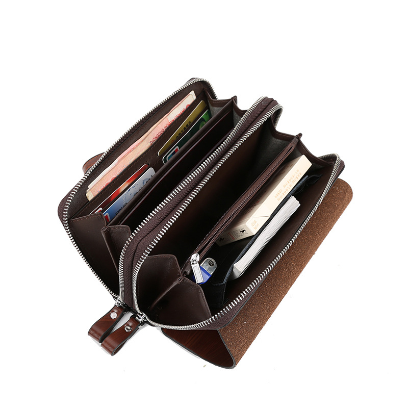 New Xiangfu Bird Men's Long Wallet Leisure Business Hand Bag Multi-Function Mobile Phone Bag Large Capacity Hand Bag Item Picture