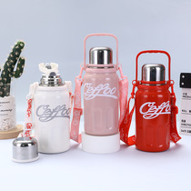 Internet celebrity Coca-Cola large capacity 316 stainless steel thermos cup high appearance level outdoor portable backpack kettle