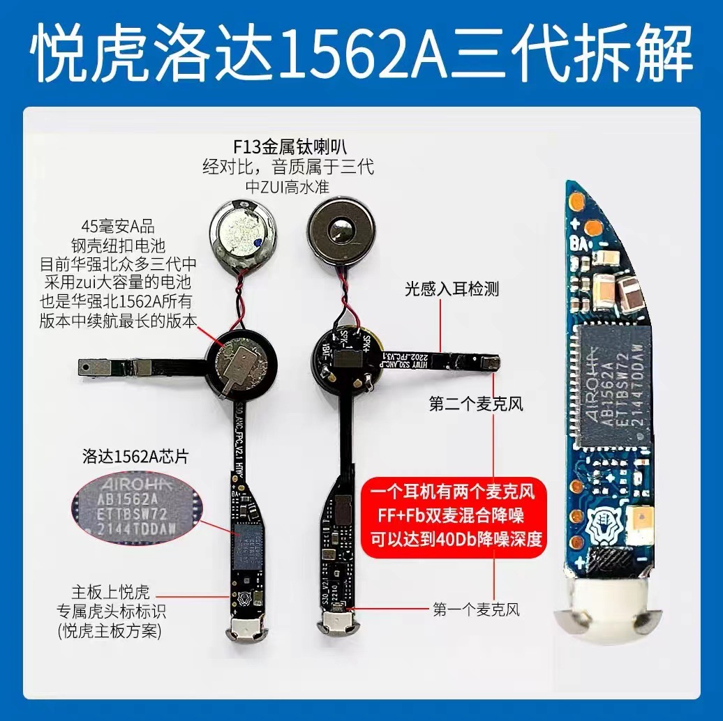 华强北蓝牙耳/三代pro四/二代1562细节图