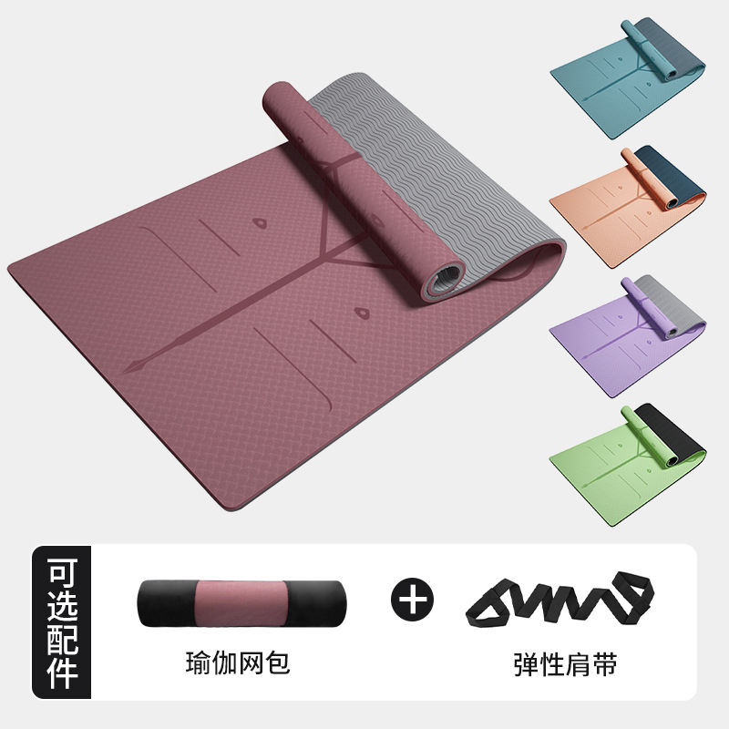 Widening Tpe Yoga Mat Manufacturers Thickened Non-Slip Fitness Mat Soundproof Jump Rope Floor Mat Home Dance Mat Wholesale details Picture