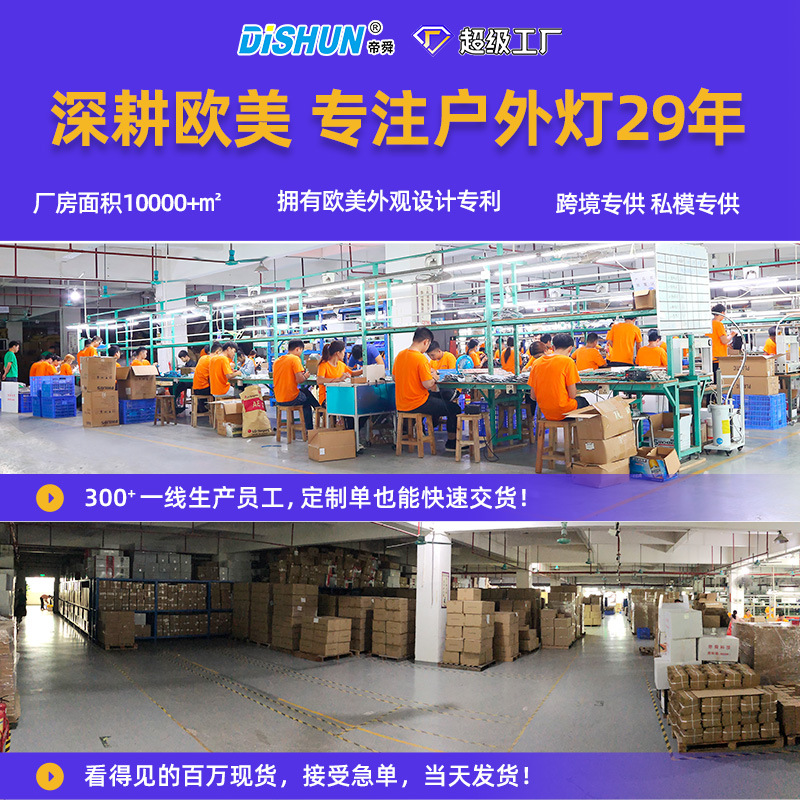 跨境新款太阳能草坪灯 庭院花园家用别墅防水户外庭院led插地灯产品图