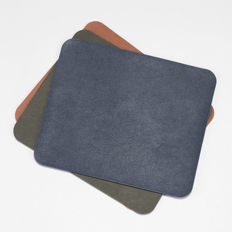 Simple leather mouse pad, small advertisement table pad, nail pad, computer notebook, office and game mouse pad details Picture