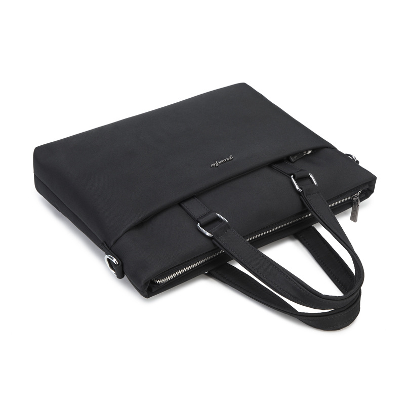 Bolsa de mano de negocios de oficina de gran capacidad para hombres maletín de computadora con logotipo impreso conferencia oxford tela documento bolsa 12 Specification image