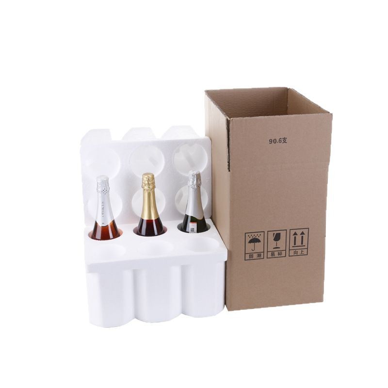 85/92 red wine foam box, corrugated cardboard box for wine, shockproof and shatterproof, direct sales from logistics and express packaging manufacturer Item Picture