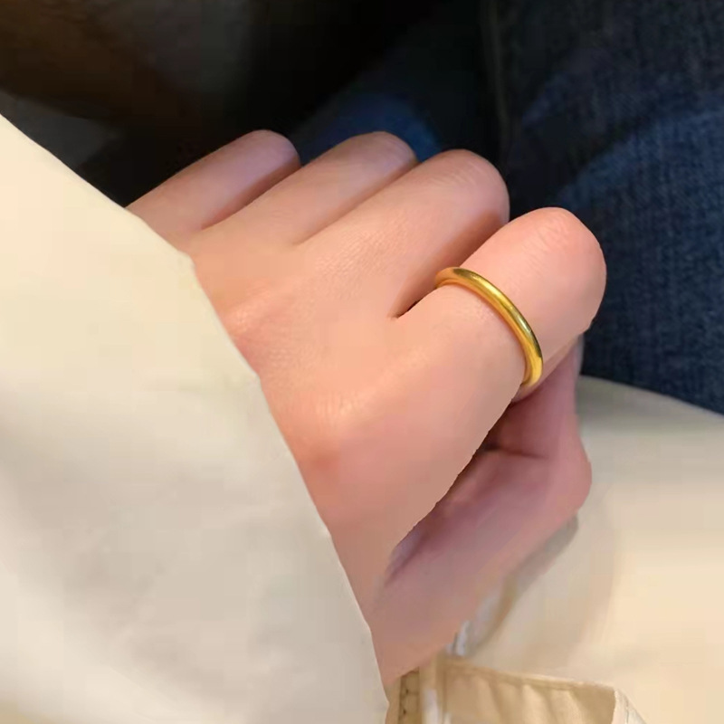 Antiguo fa herencia círculo brillante anillo vietnam sha oro esmerilado diamante mate sólido boca cerrada fabricante anillo Application Scenario