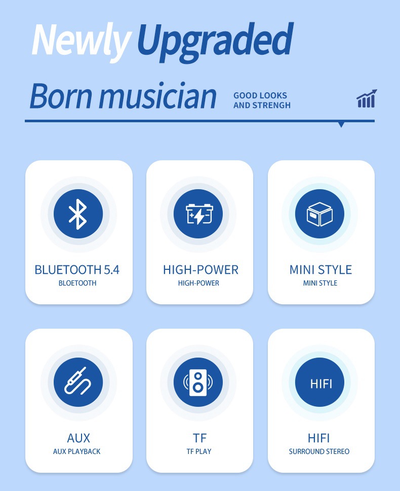 2025跨境新款迷你布艺蓝牙音箱无线TWS互联立体声便携式炫彩音响详情11