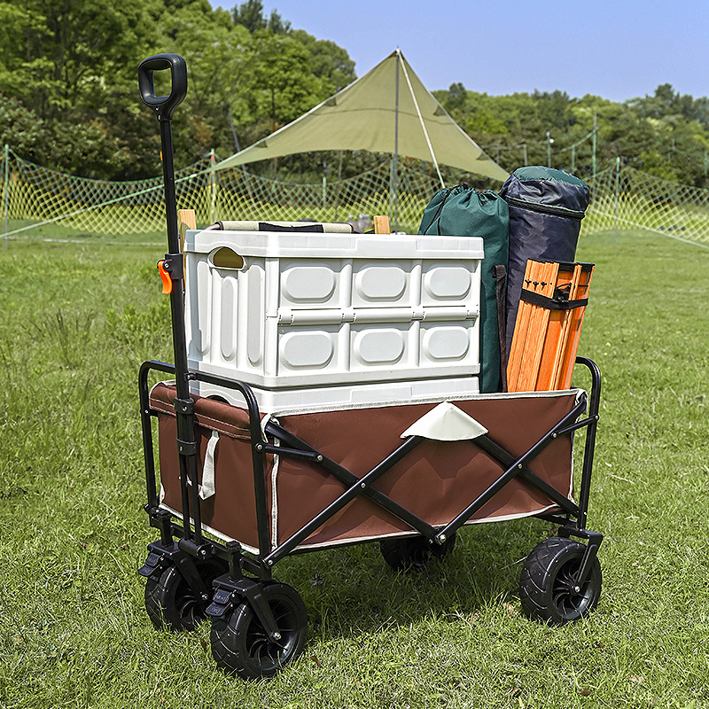 Outdoor Camping Car Camping Car Camping Small Trailer Picnic Trolley Foldable Light Portable Fishing Stall Cart details Picture