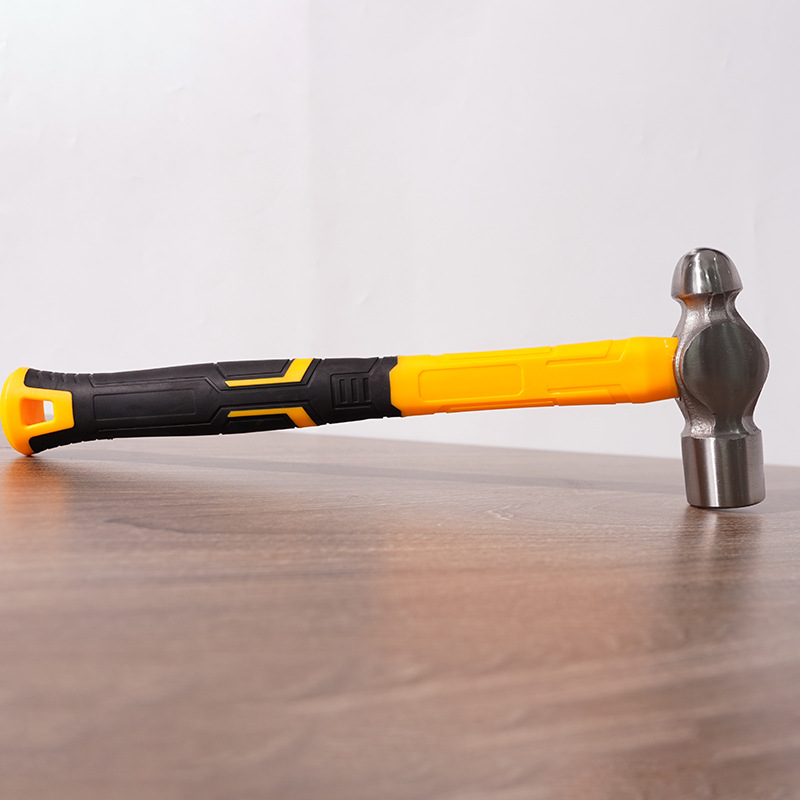 Hammer Woodworking Construction Round Head Hammer High Carbon Steel Hammer Fully Polished Round Head Hammer With Non-Slip Plastic-Coated Handle Custom Hammer details Picture