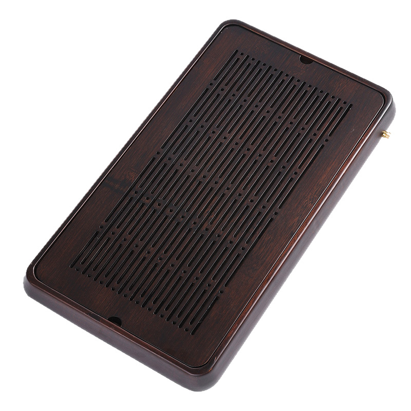 Wholesale of household small water storage trays, draining tea tables, simple rectangular bamboo tea sets, large and small sizes Item Picture