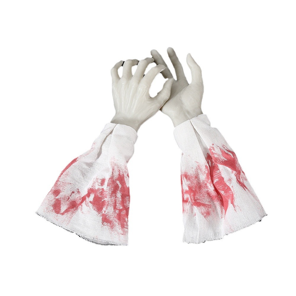 Halloween zombie glow old man to insert decorative patio outdoor decoration arm lawn pile layout props Item Picture