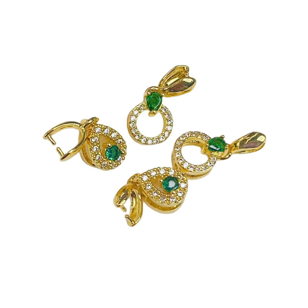 Copper-plated real gold melon seed jade pendant clasp, jade clasp, jade pendant head, jade crystal necklace clasp diy accessories Item Picture