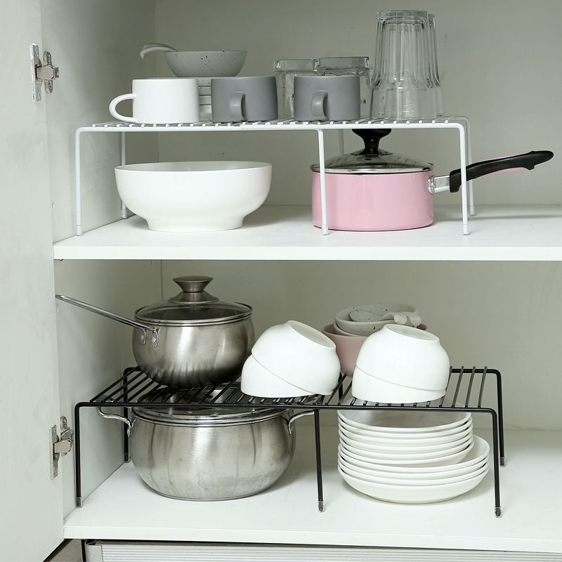 Retractable Kitchen Condiment Rack Iron Cabinet Multi-Function Retractable Combination Pot, Bowl And Chopsticks Storage Rack details Picture