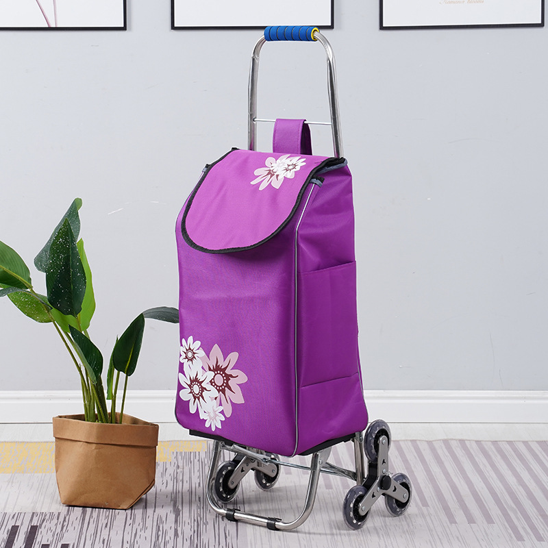 A three-wheeled trolley for climbing stairs to buy vegetables, a folding shopping cart for buyers in the market and supermarket, and a convenient folding trolley for the elderly Application Scenario