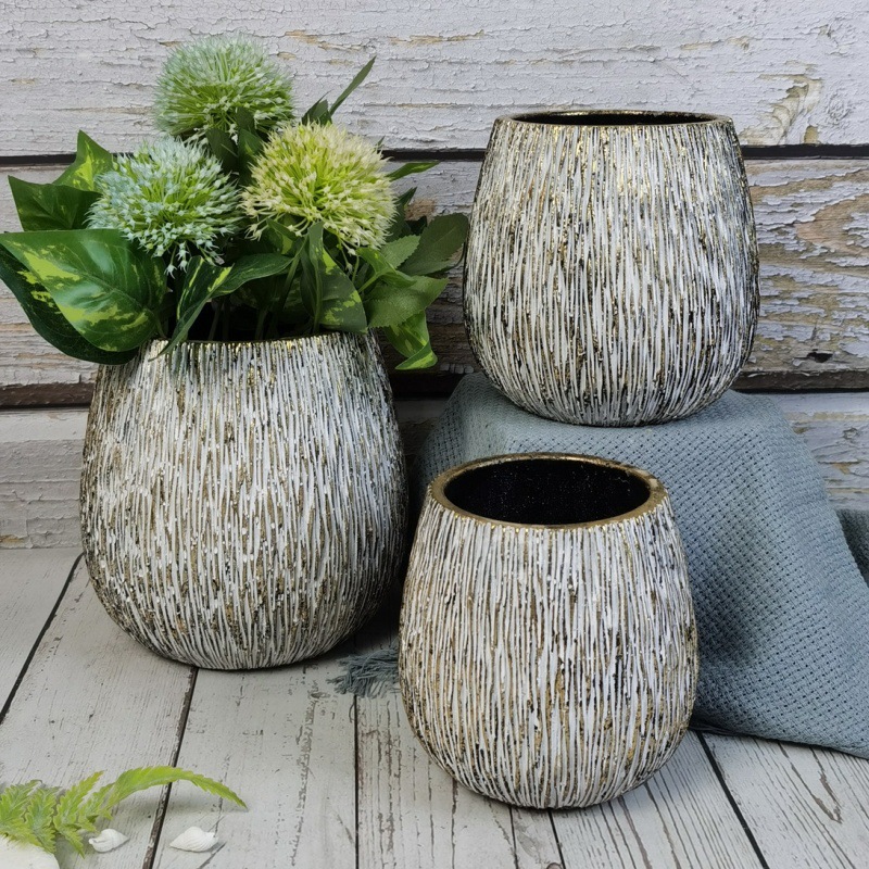 Factory direct supply of Nordic simple and creative home cement flower POTS for indoor and outdoor decoration flower POTS and ornaments Specification image