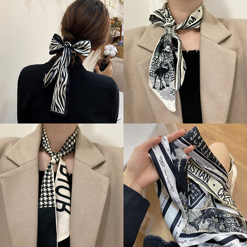 Vintage Plaid Ribbon Headband Scarf Scarf Hair Scarf Women's Streamer Headband Bow full figure