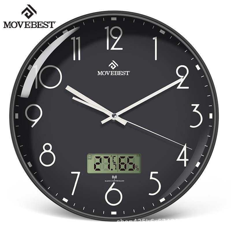 12-inch living room wall clock, simple and elegant household plastic clock, silent quartz clock, wall watch, Nordic light luxury wall clock Specification image