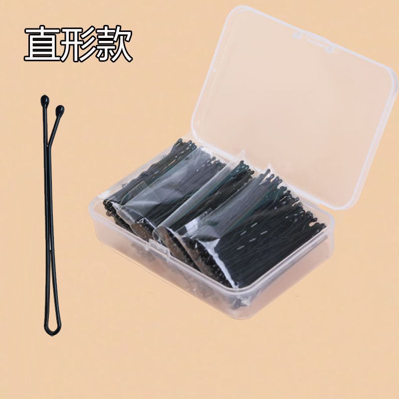 Hairpin clips, straight clips, simple black hairpins, small hair clips, hair fixing headwear, women's steel clips, U-shaped clips Item Picture