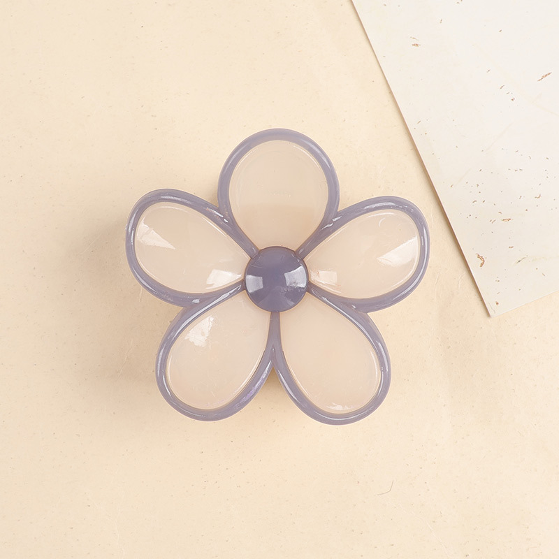 Fresh and delicate jelly-colored transparent flower hair clips, female back head updo hair clips, sweet shark clip hair clips and hair accessories pic 12