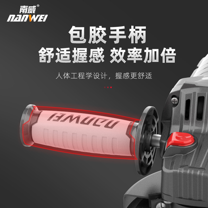 Nanwei brushless lithium battery Angle grinder, multi-purpose hand grinding wheel polishing, cutting and grinding machine, Angle grinding and polishing electric tool Specification image