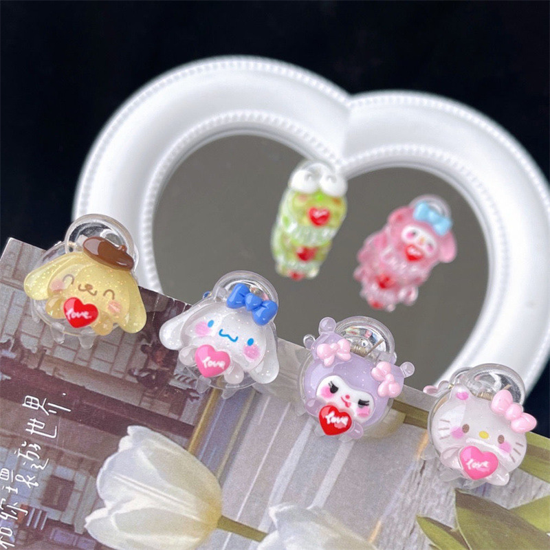 Sanrio abrazo amor pequeño clip ins nuevo cute estudiante chica liu mar clip tiara tarjeta de pelo roto Specification image