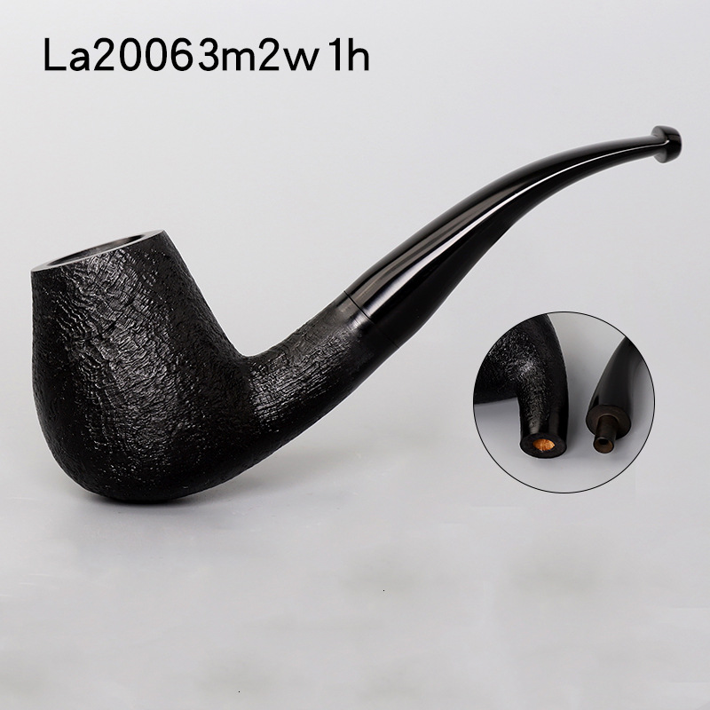 木香手工木制石楠木烟斗厂家硫化橡烟嘴黑色喷砂烟斗实木烟丝斗