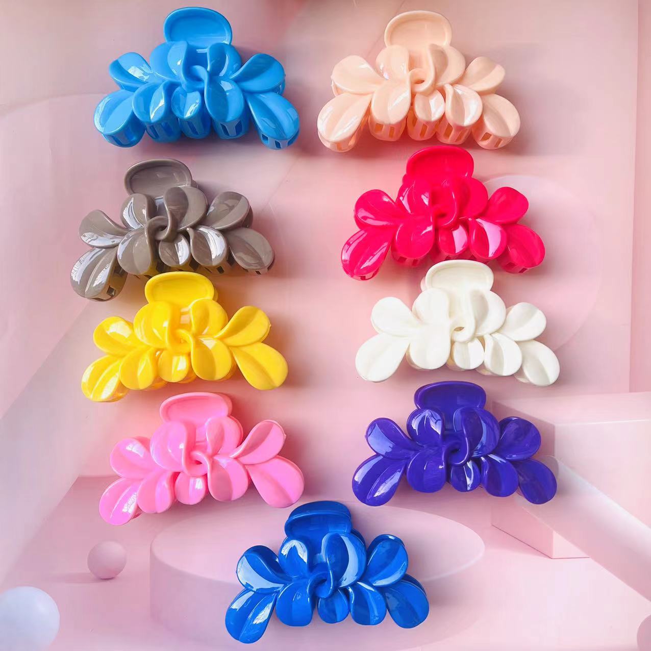 【 Zone 1-5 】6984 Leaf-shaped Gripper 12/ Bag 840/ Piece Modern and Simple Gripper for Girls, Hair Gripper, Colorful New Gripper, Leaf-shaped Gripper