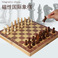 跨境木制圆角可折叠棋国际象棋 优质木材高品质 磁性国际象棋玩具图