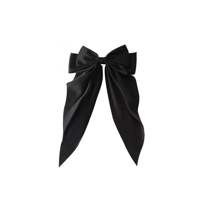 Wholesale of oversized red bow headwear with a large ribbon, a feminine and trendy hairpin at the back of the head, spring hairpin and hair accessory Item Picture