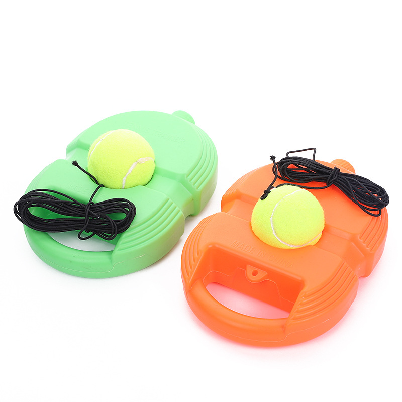 Single Tennis Trainer Black With Rope Rebound Ball E-Commerce Sales Tennis Self-Taught Wholesale Orange Green details Picture