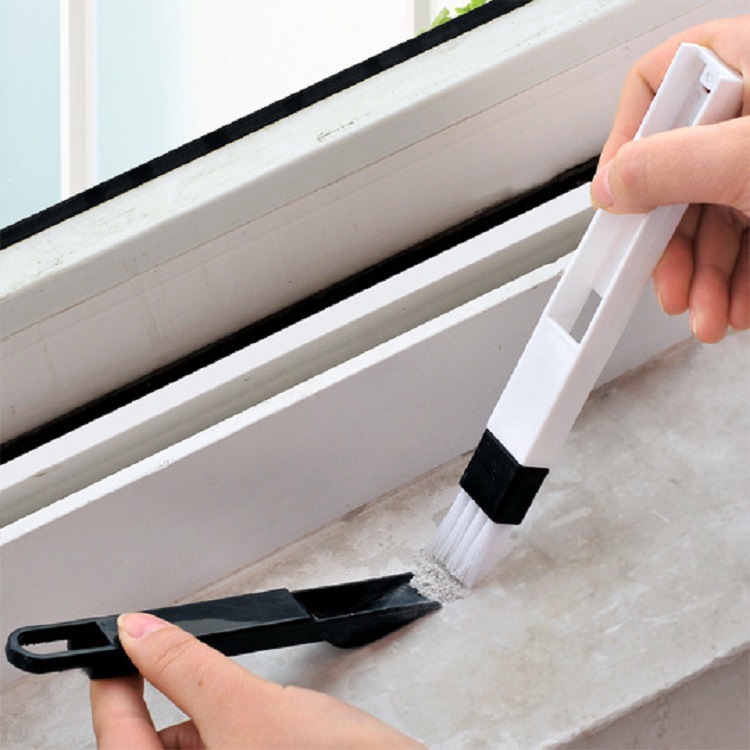 Window Groove Cleaning Brush Screen Cleaning Tool Window Groove Small Brush With Dustpan Cleaning Window And Window Gaps Brush