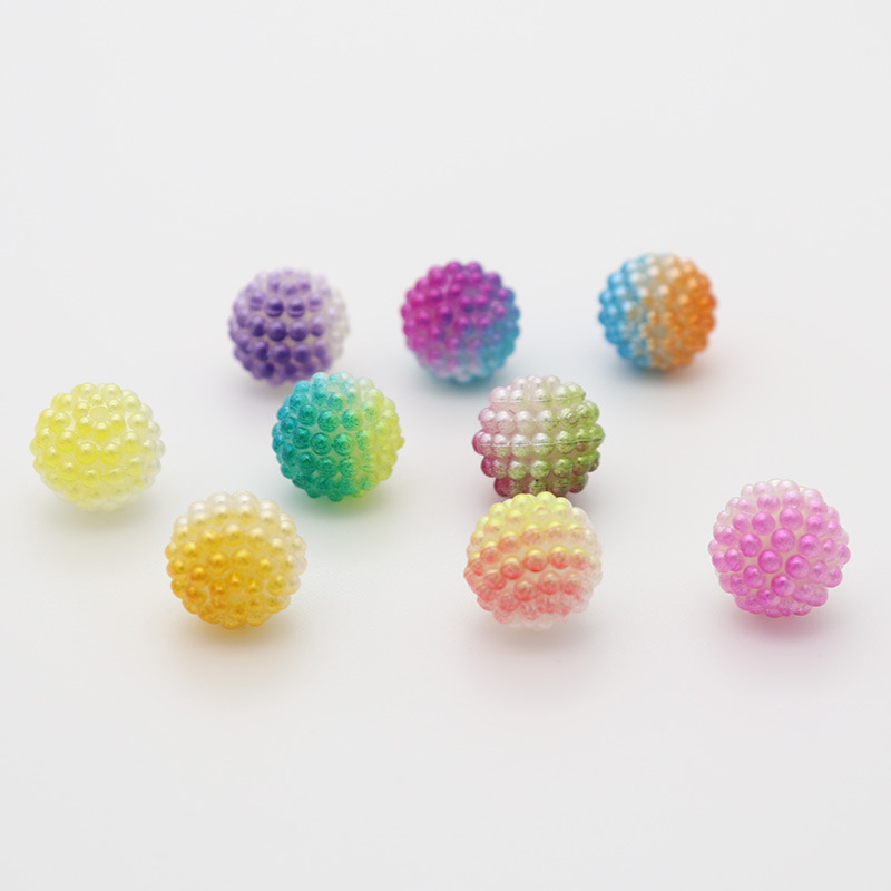 10mm mixed-color imitation pearl bayberry ball loose beads DIY children's beaded necklace, bracelet, hair tie, headband bag pendant details Picture