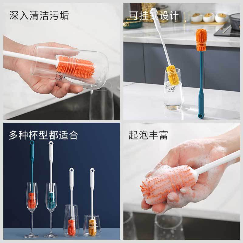 Y Zt2088 Cartoon Long Handle Cleaning Cup Brush Long Handle Thermos Cup Kettle Brush Wash Cup Baby Bottle Cleaning Brush Application Scenario