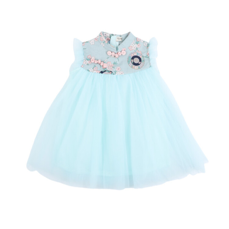Summer 2022 new style Girls' dress for girls, summer children's stylish and fashionable cheongsam summer dress, Hanfu dress Item Picture