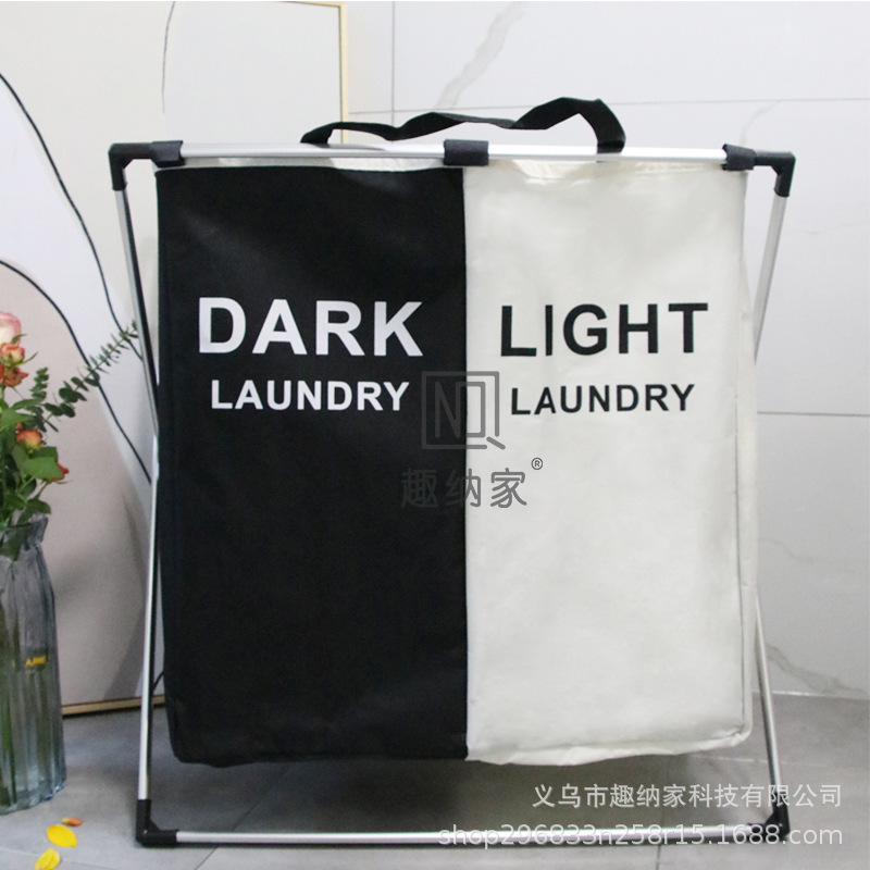 折叠脏衣篮家用储物篮分格牛津布收纳桶可手提洗衣篮玩具衣物篮子